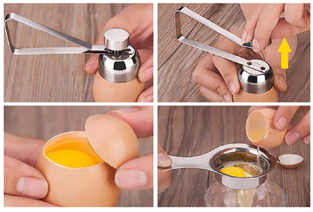 Stainless Steel Egg Topper-Shell Opener Cutter Cracker for Kitchen & Home Use