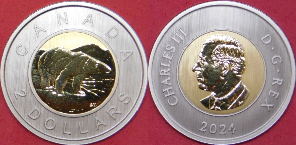 Specimen 2024 Canada 2 Dollars From Mint's Set