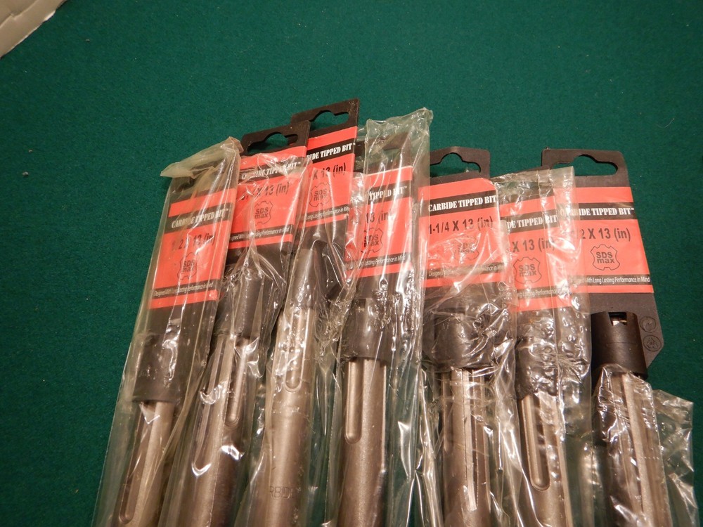 CARBIDE TIPPED SDS MAX MASONRY 7 PIECE DRILL BIT SET _ NEW