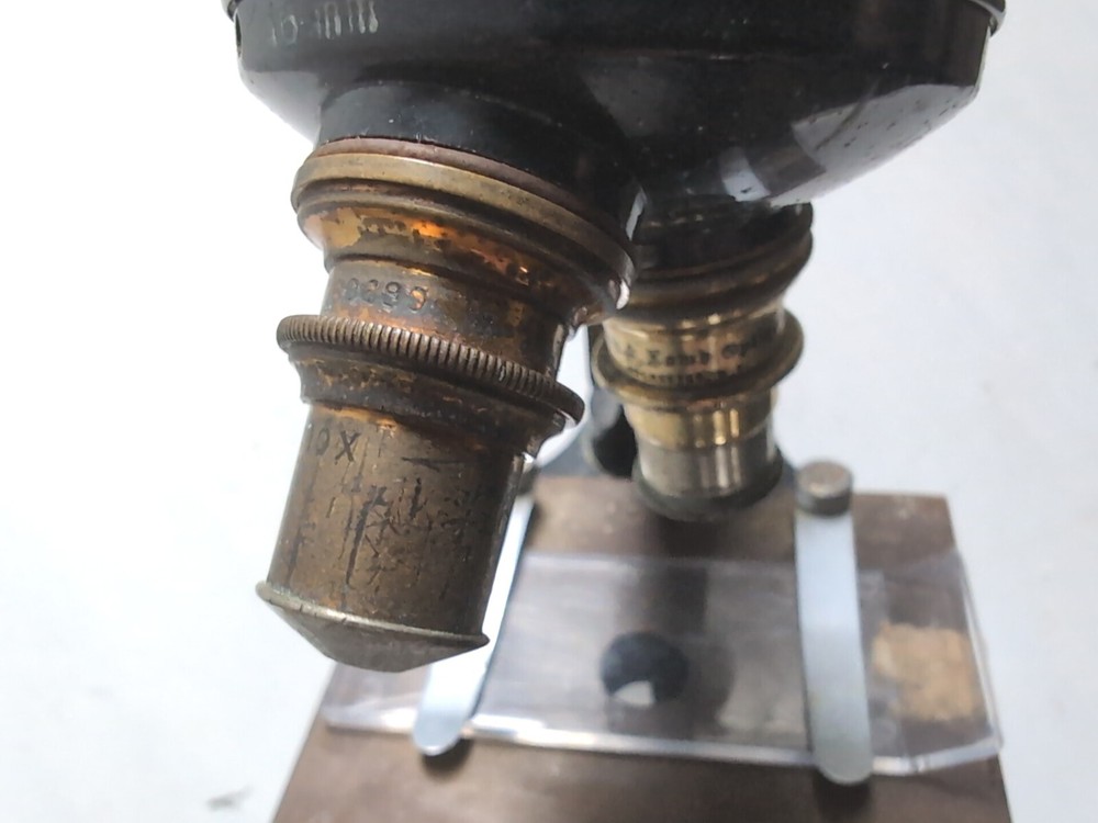 Antique 1907 Bausch & Lomb Jug Handle Microscope