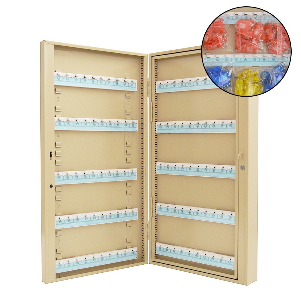 Key Cabinet Key Storage Lock Box Wall Mount Steel Security Lock Box 200 Position