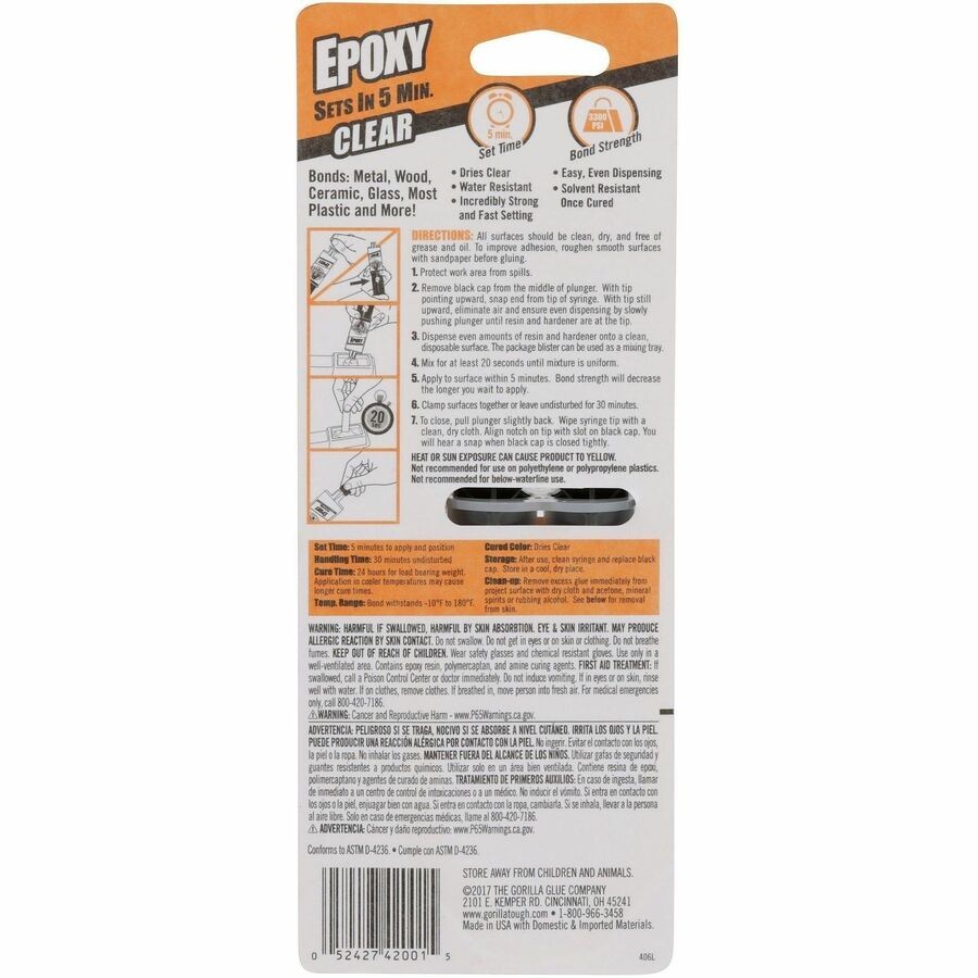 Gorilla Glue Epoxy Clear Glue (4200102)