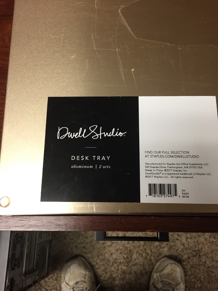 DwellStudio Aluminum Tray, Callum, 2 pack (45134)