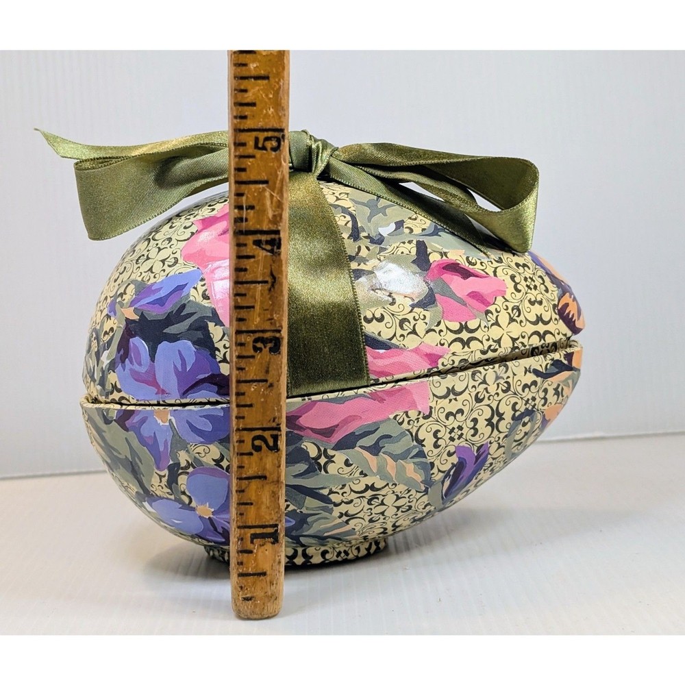Handmade 6" Papier-Mâché Easter Egg Candy Container