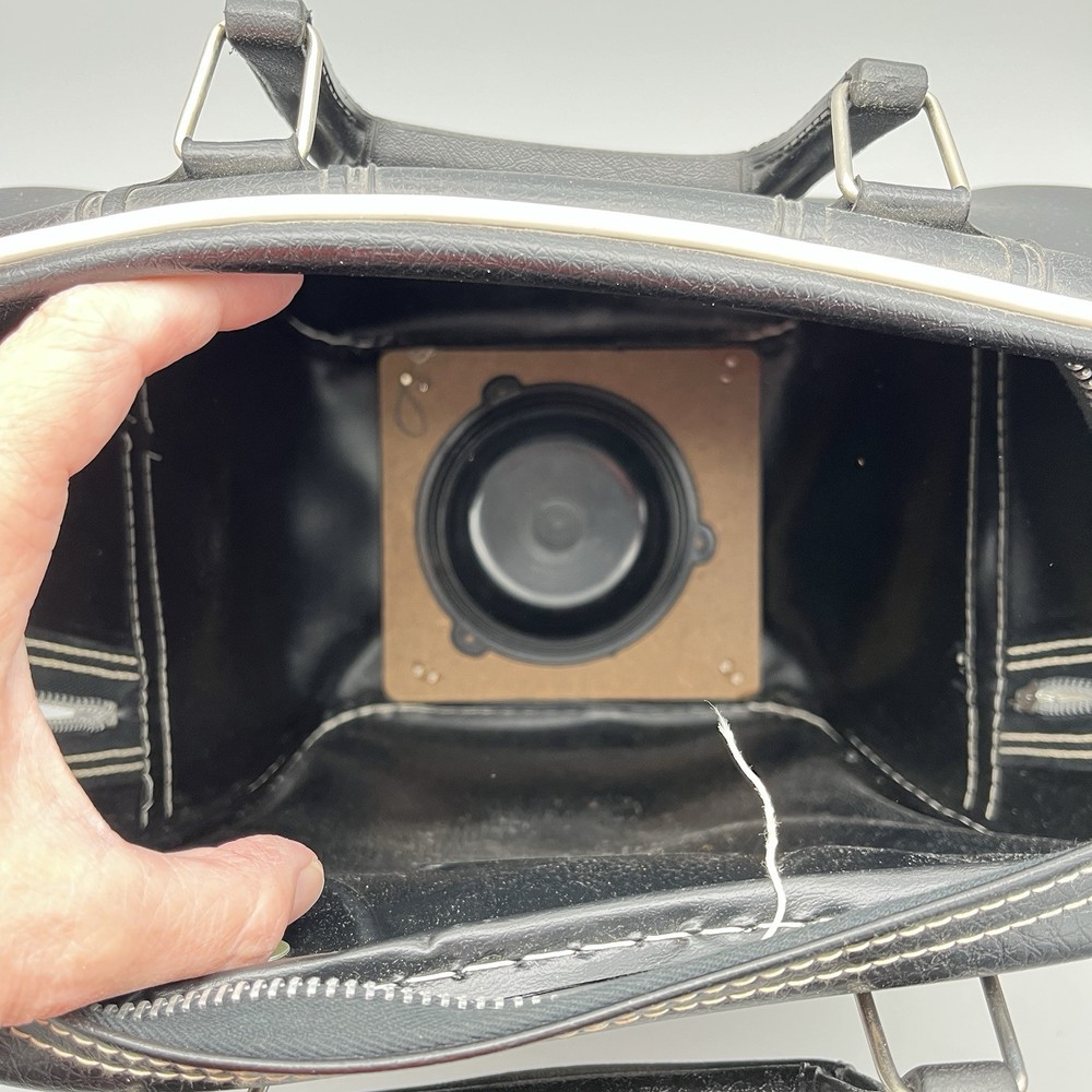 Vintage Gladding Solid Black Bowling Ball Bag Single Ball Plastic Ball Holder