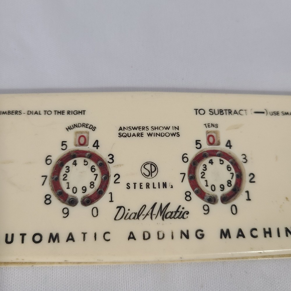Vintage Sterling Dial-A-Matic Automatic Adding Machine Mechanical USA Made
