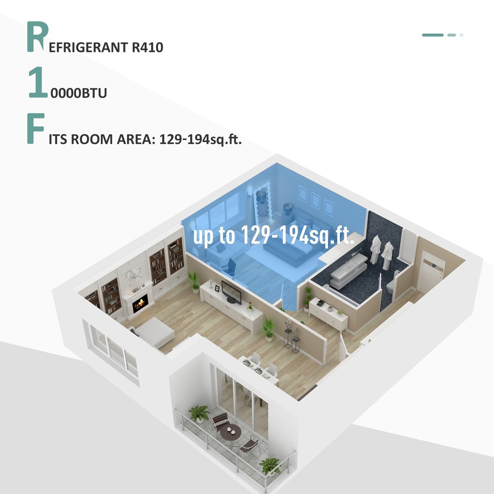 10000 BTU Mobile Portable Air Conditioner for Cooling Dehumidifier Ventilating