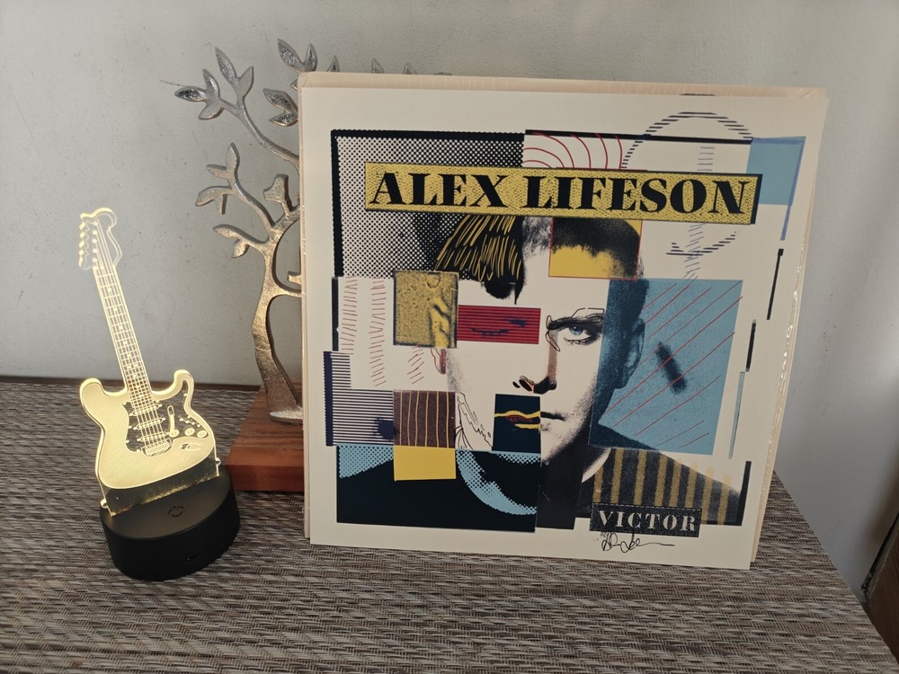 ALEX LIFESON Victor AUTOGRAPHED Backstage Exclusive Ruby Translucent Vinyl RUSH