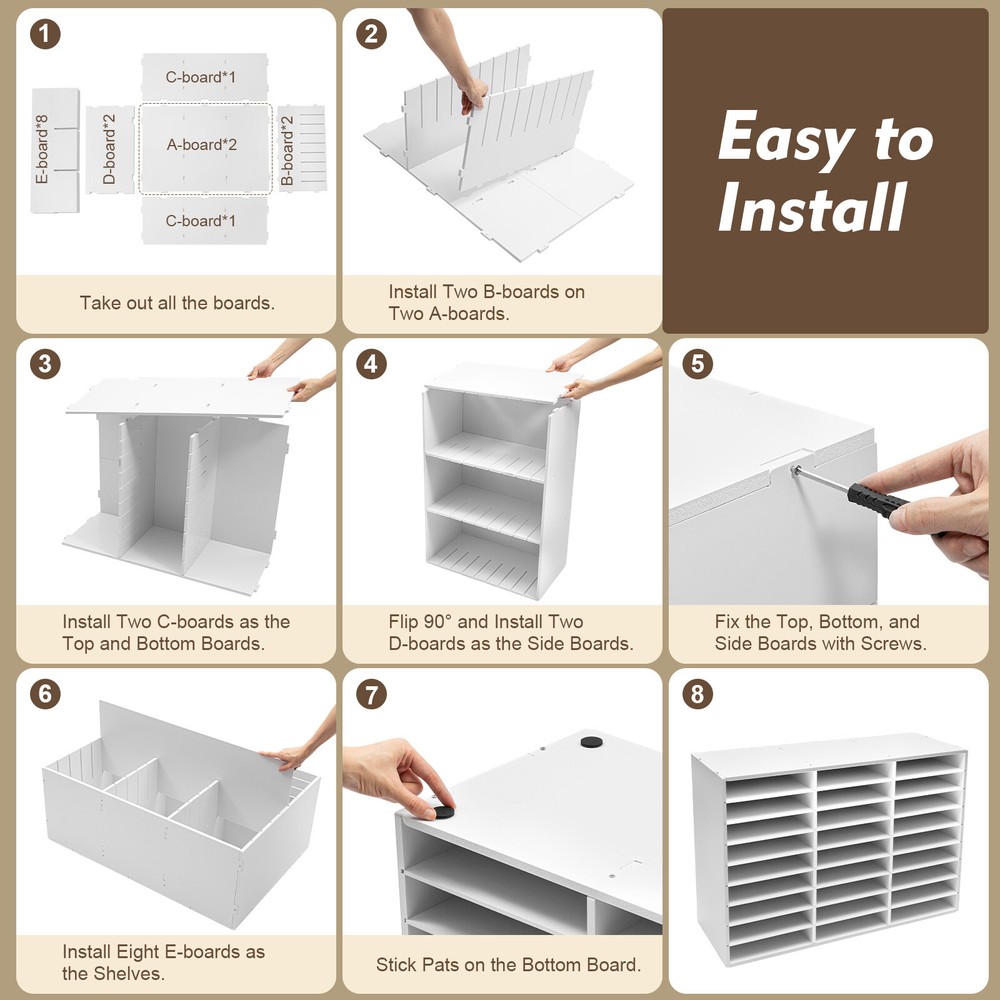 Literature Organizer For Classroom,Desktop File Sorter For Office Mailbox Keeper