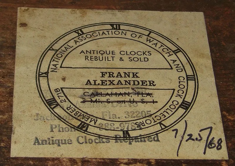 19th Century Mahogany Triple Decker Column Clock by E.C. Brewster