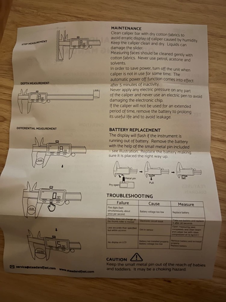 6" Digital Caliper with Extra Large LCD Screen