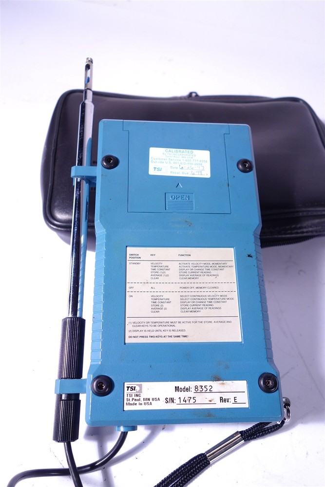 TSI VelociCheck Model 8352 Air Velocity Meter Tested