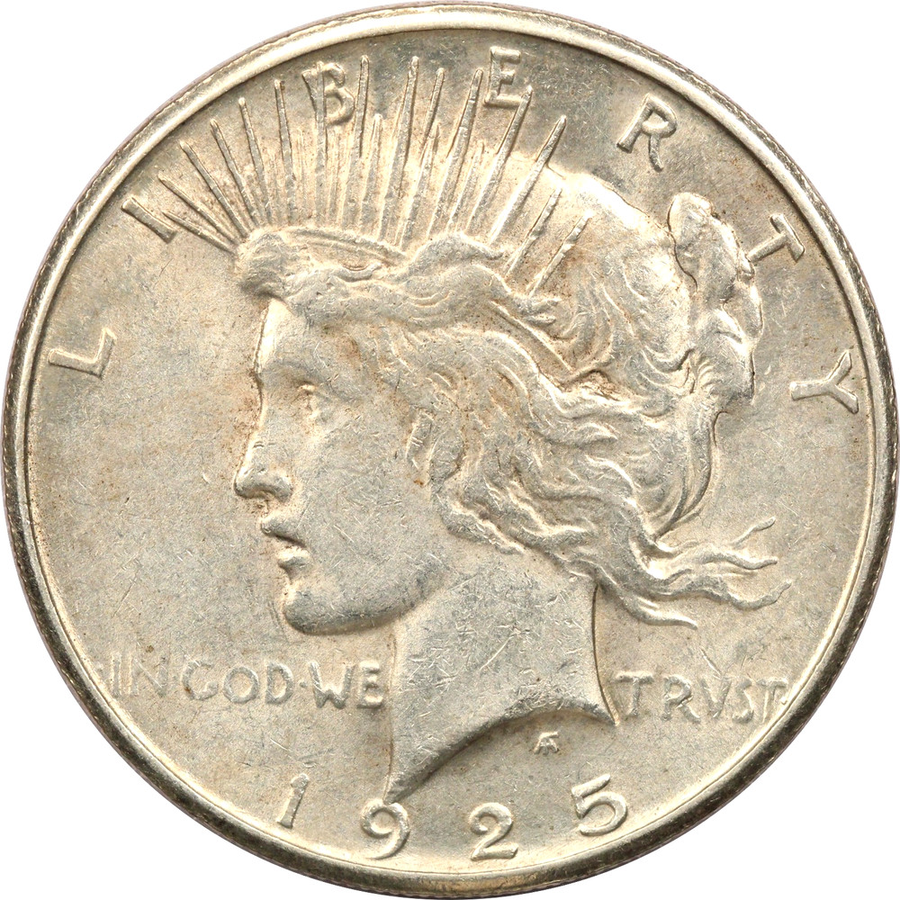 1925-S Peace Silver Dollar, About Uncirculated AU