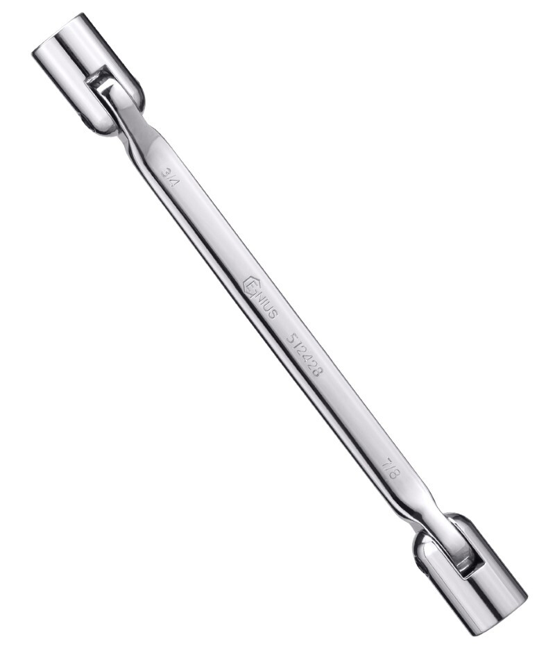 Genius Tools Double Flexible Socket Wrenches -Mirror Finish 3/4" x 7/8" mm - ...