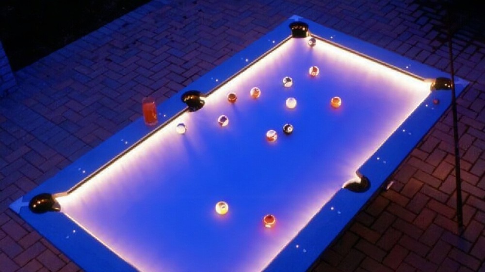 LED RGB Colour Change Modern LED Pool Table Lighting - Perimeter Billiard Lights