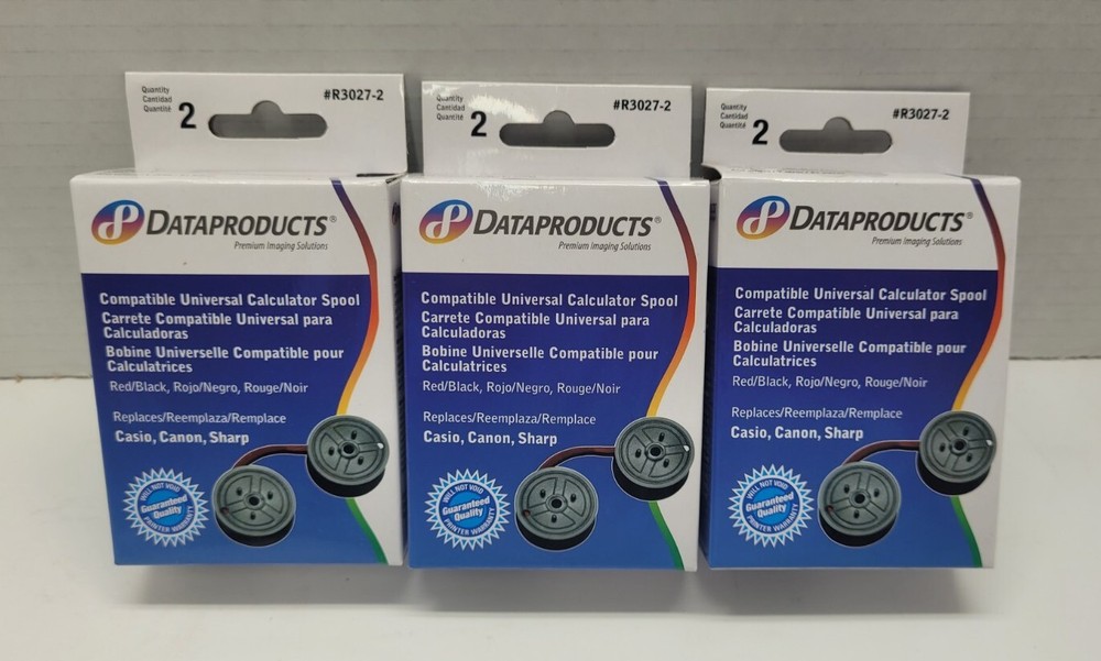 Set of 3 Dataproducts Universal Calculator Spool R3027-2 - 6 spools total