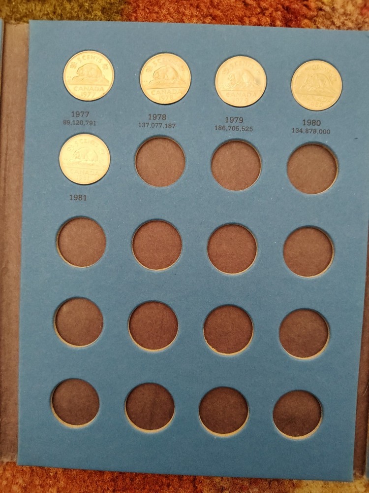 Canada Nickel #2 Folder 1961 To 1981 - 23 Coins
