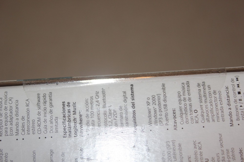 2005 LOGITECH WIRELESS MUSIC SYSTEM FOR PC. READ THE DESCRIPTION.