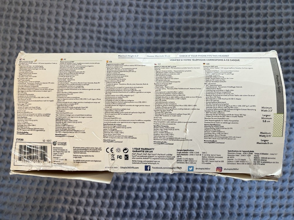 Utopia 360 Virtual Reality Goggles