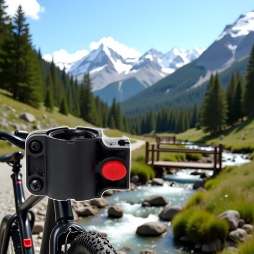 Black Bicycle Lock Mount Holder, Universal Frame Support for U-Lock, Cable