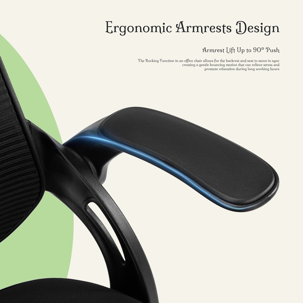 High-Back Ergonomic Computer Desk Chair,Mesh Rolling Home Office Work Task Chair