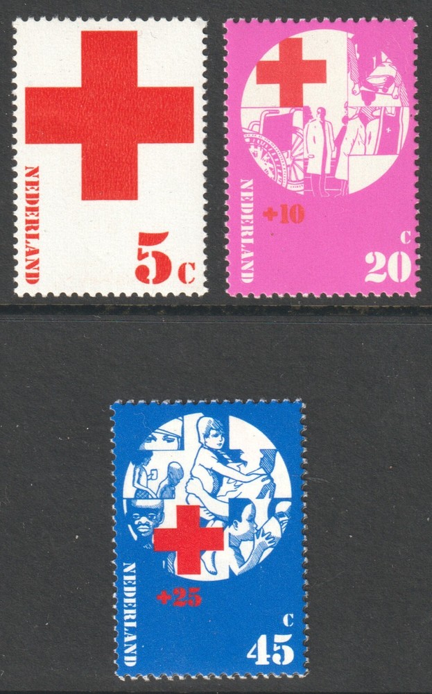 NETHERLANDS 1972 SURTAX FOR RED CROSS