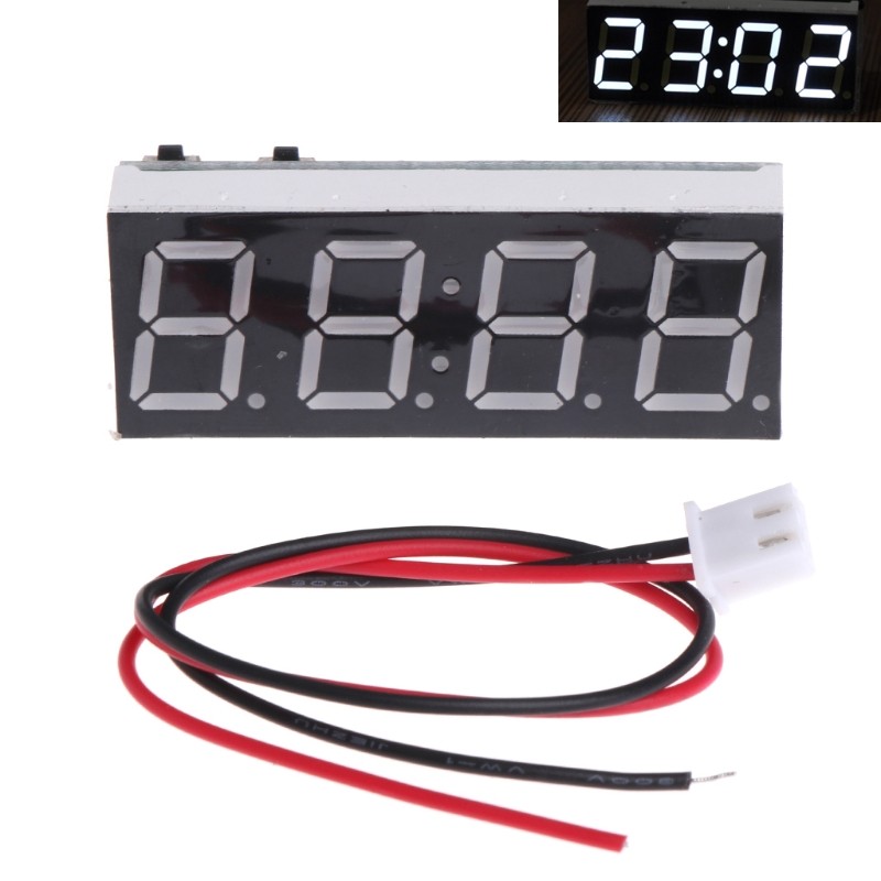 Car Temperature Clock 12V 5-24V Car Electronics Accessories LED Digital Display