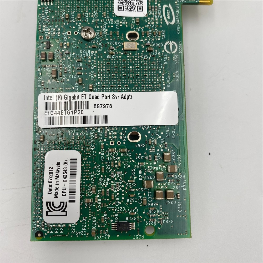 Intel Pro/1000 ET Quad Port PCI-E Server Adapter with short bracket E1G44ETG1P20