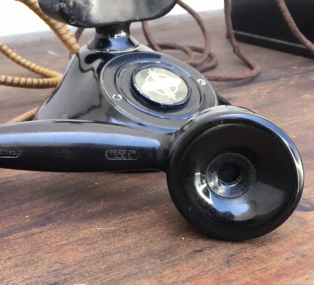 Monophone no dial Automatic Electric Company with working Ringer Box set.