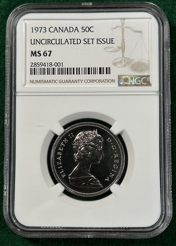 1973 Canada 50 Cents NGC MS67