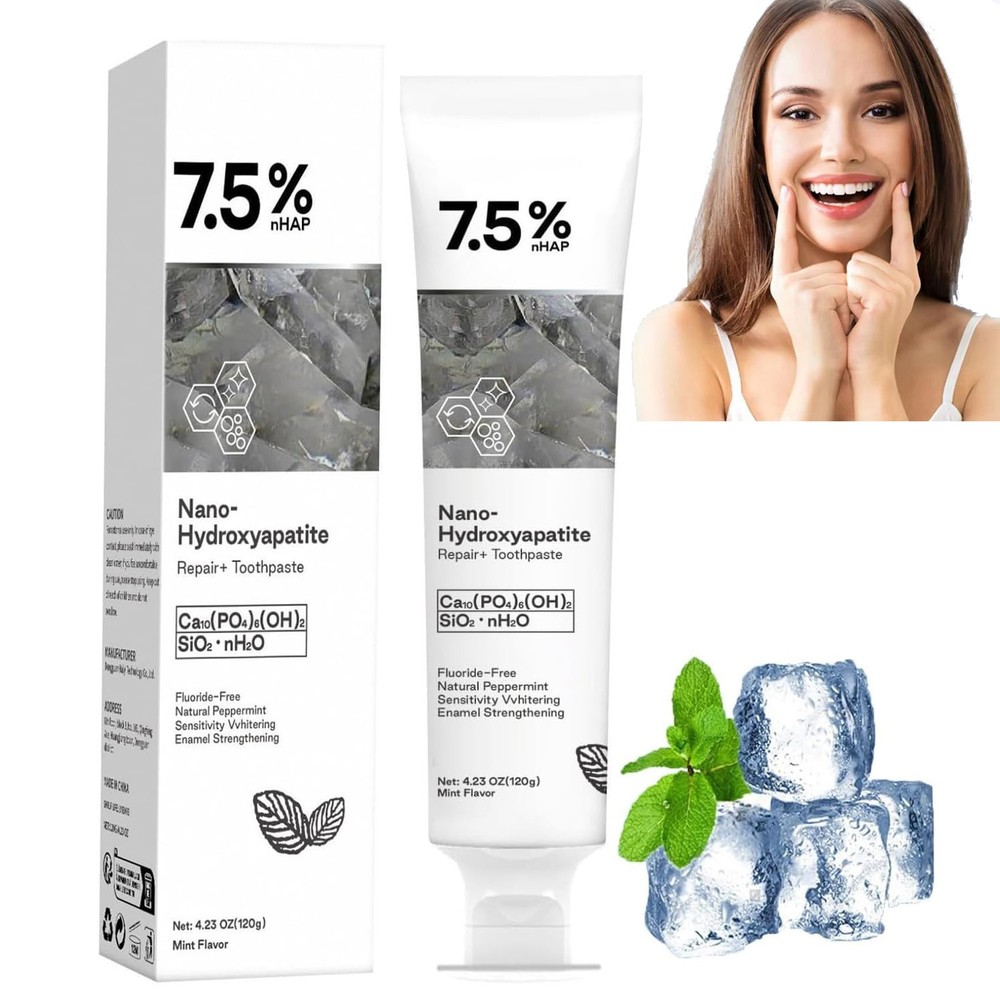 7.5% Hap Nano-Hydroxyapatite Toothpaste Remove Deep Clean For Sensitive Teeth 🔥