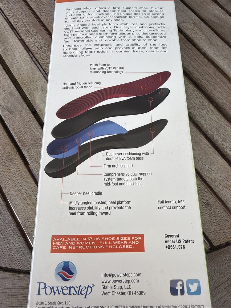 - PowerStep Pinnacle Plus Shoe Inserts, Mens 16+