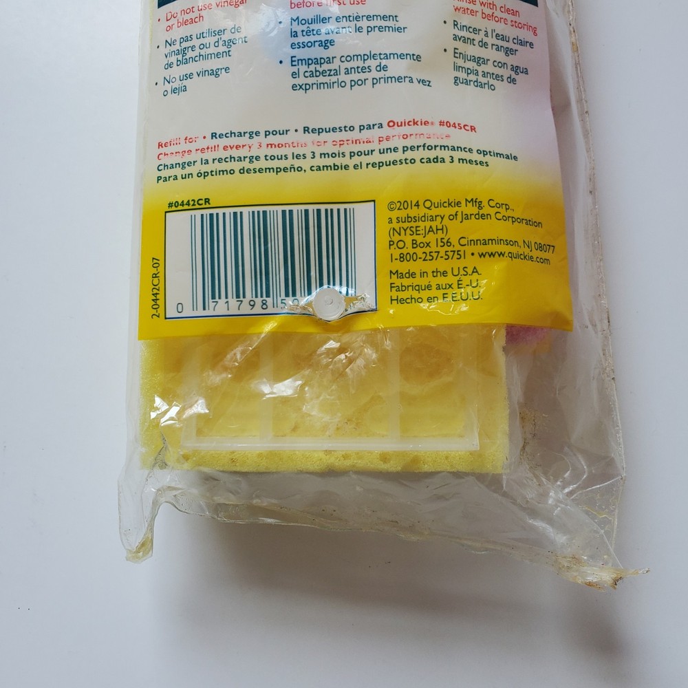 Quickie Type S Refill Clean Results Automatic Sponge Mop Super Cell Sponge New *