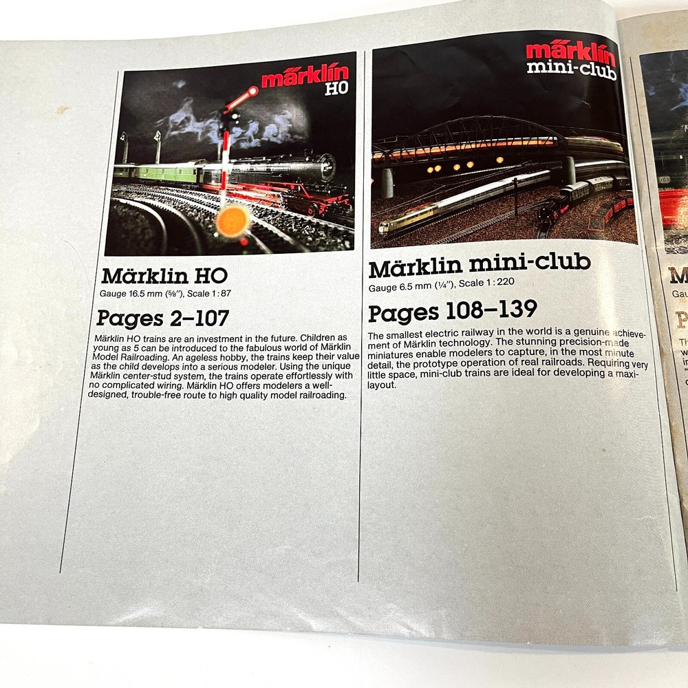 Märklin 1983 1984 HO Mini Club Product Reference Guide Book Program