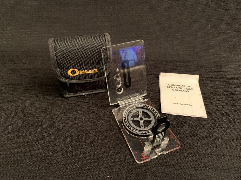 Coghlan's Combination Lensatic/Map Compass with Case & Owner's Manual