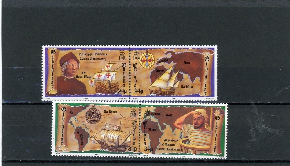 Gibraltar 1992  Columbus Discovery Scott# 610-13 Mint LH