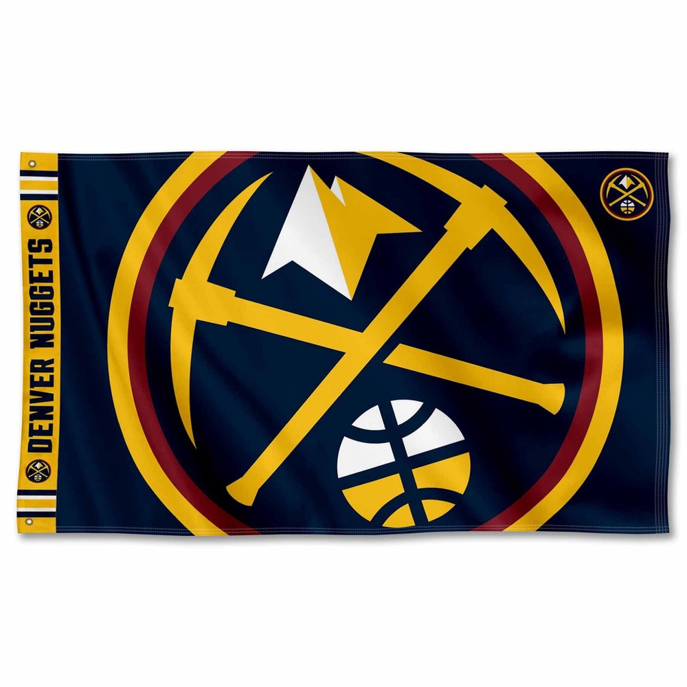 Denver Nuggets Printed Header Premium 3x5 Foot Premium Flag