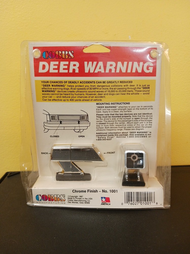 Cobbs Deer Warning Vitnage 1987 Airflow Activated Auto Accessory