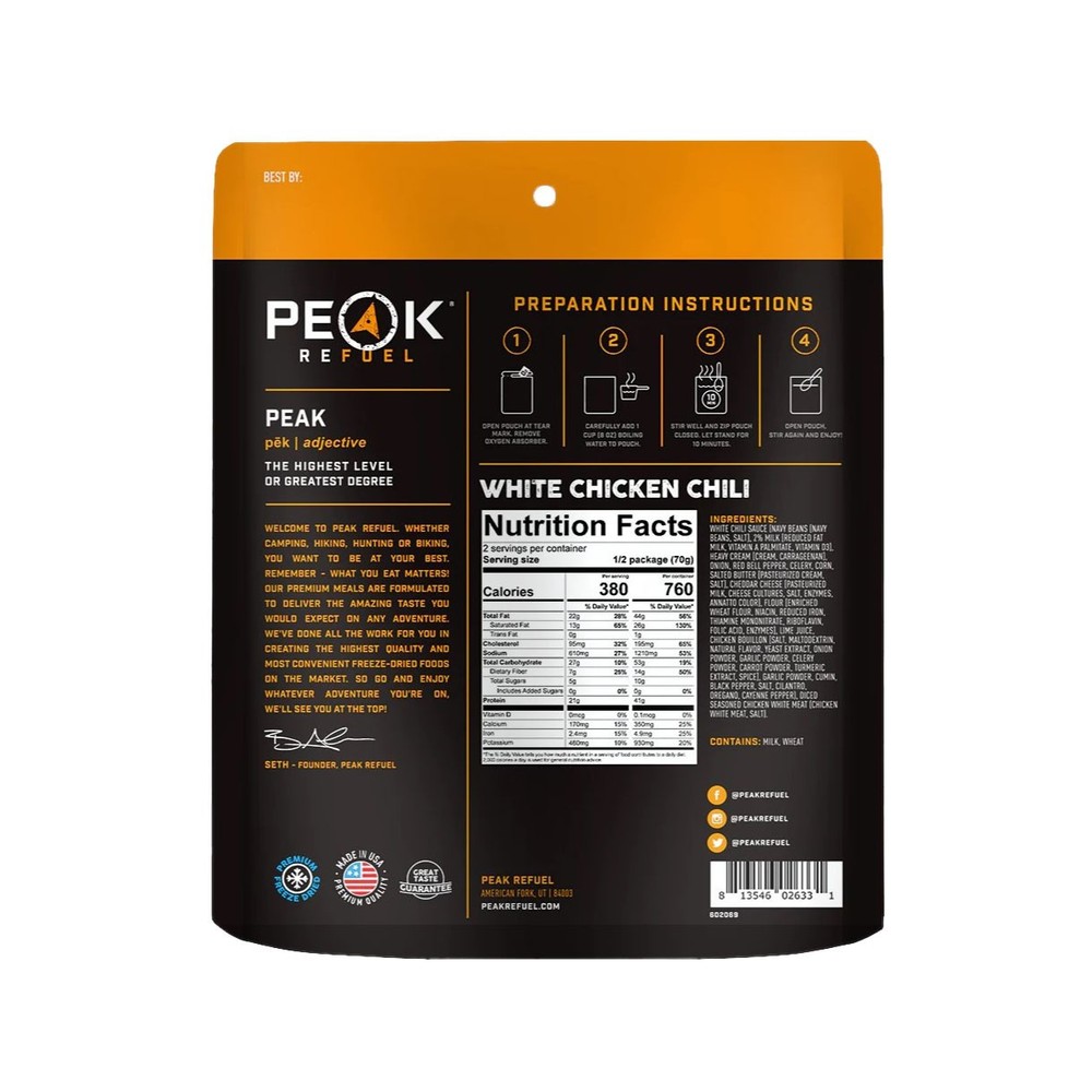 Peak Refuel White Chicken Chili