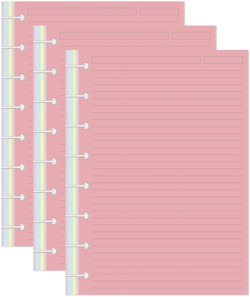 (3-Pack) Junior Size TUL 300 Sheets, White, Blue, Pink, Yellow, Green