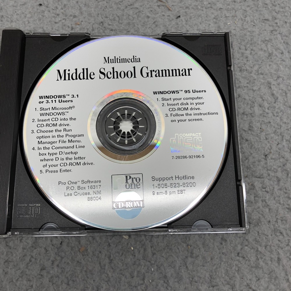 Multimedia Middle School Grammar WITH INTERACTIVE VIDEO (CD, 1995)