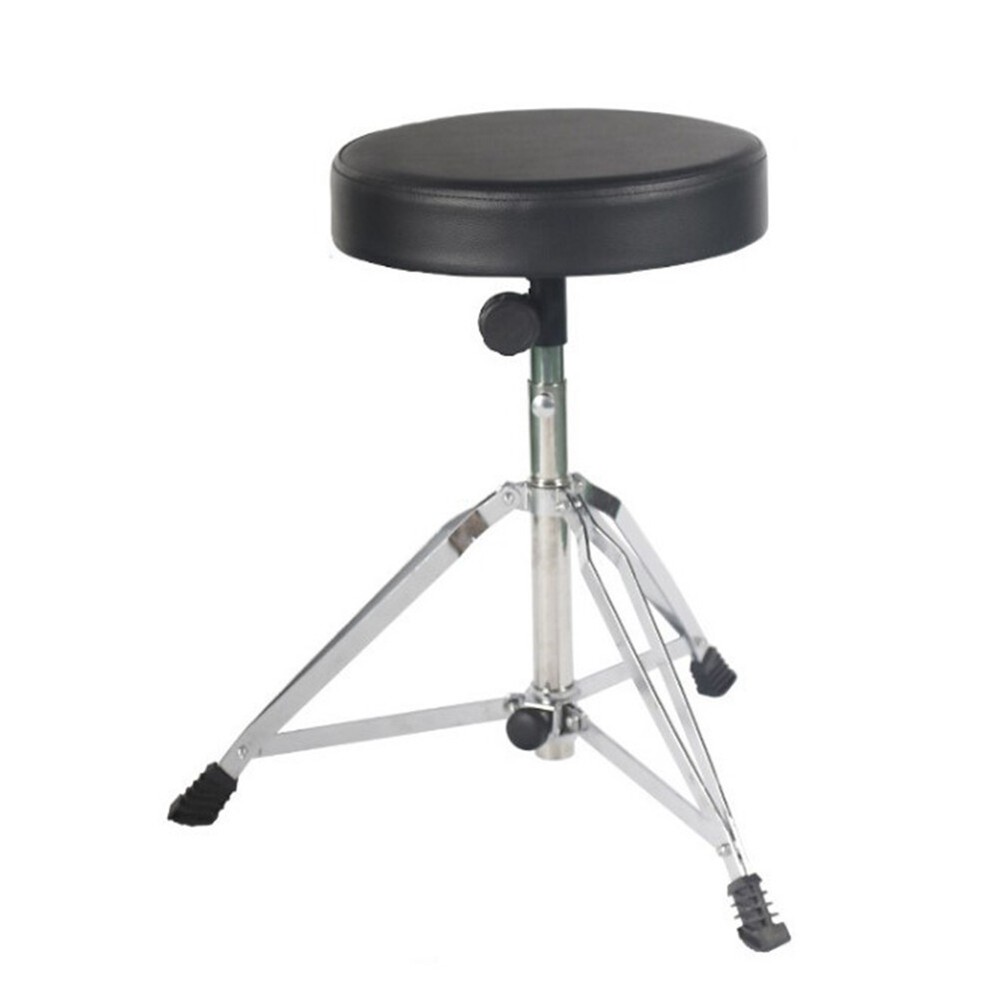 US Drum Throne Height Adjustable Padded Seat Drum Stool Thick Padded Foldable
