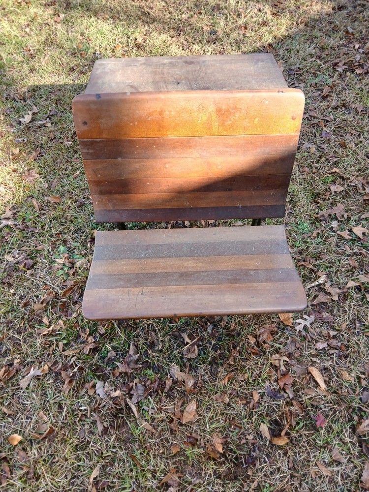 ANTIQUE 1881 Folding School Desk God Condition