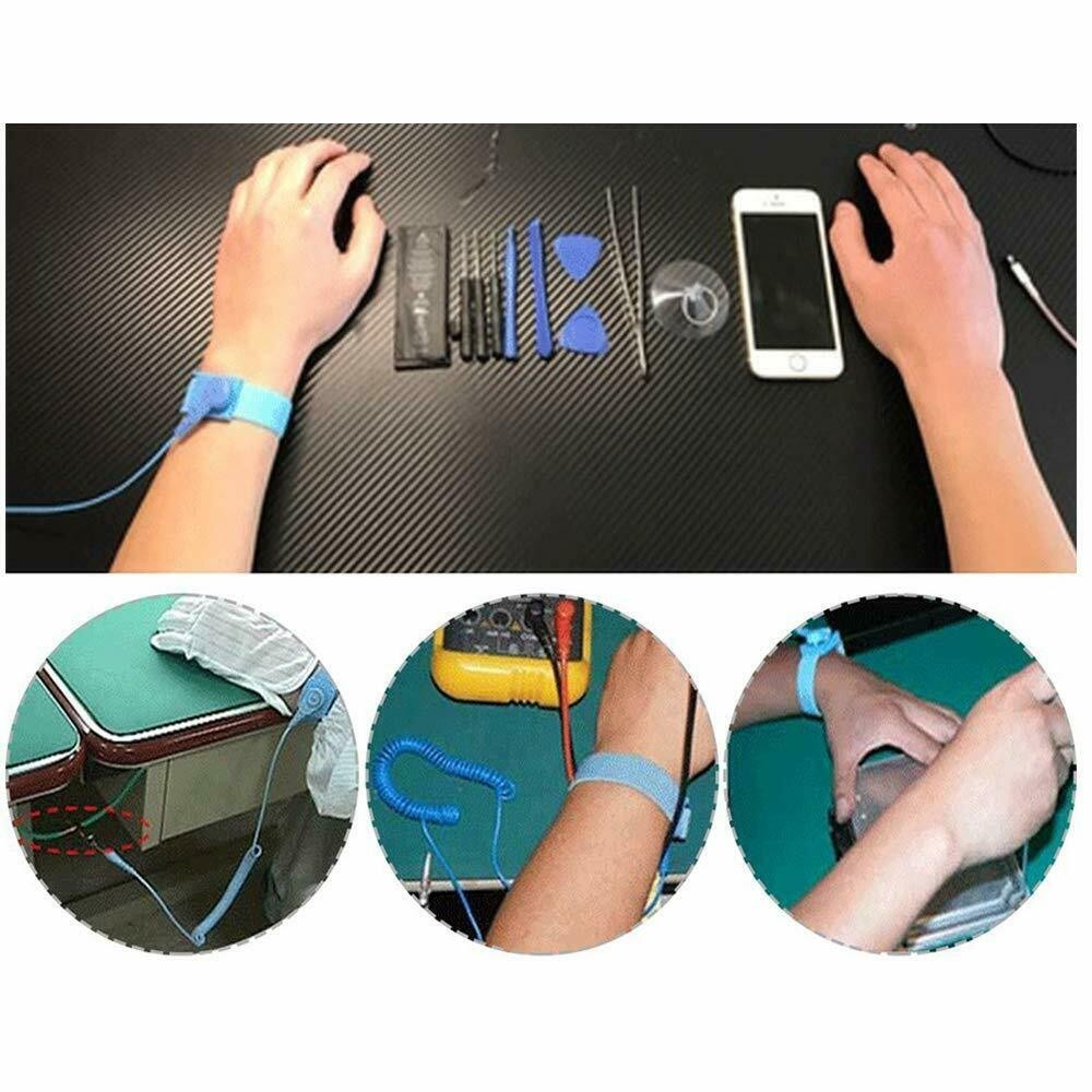 Anti-Static Wrist Strap ESD Grounding Strap With Removable Clip