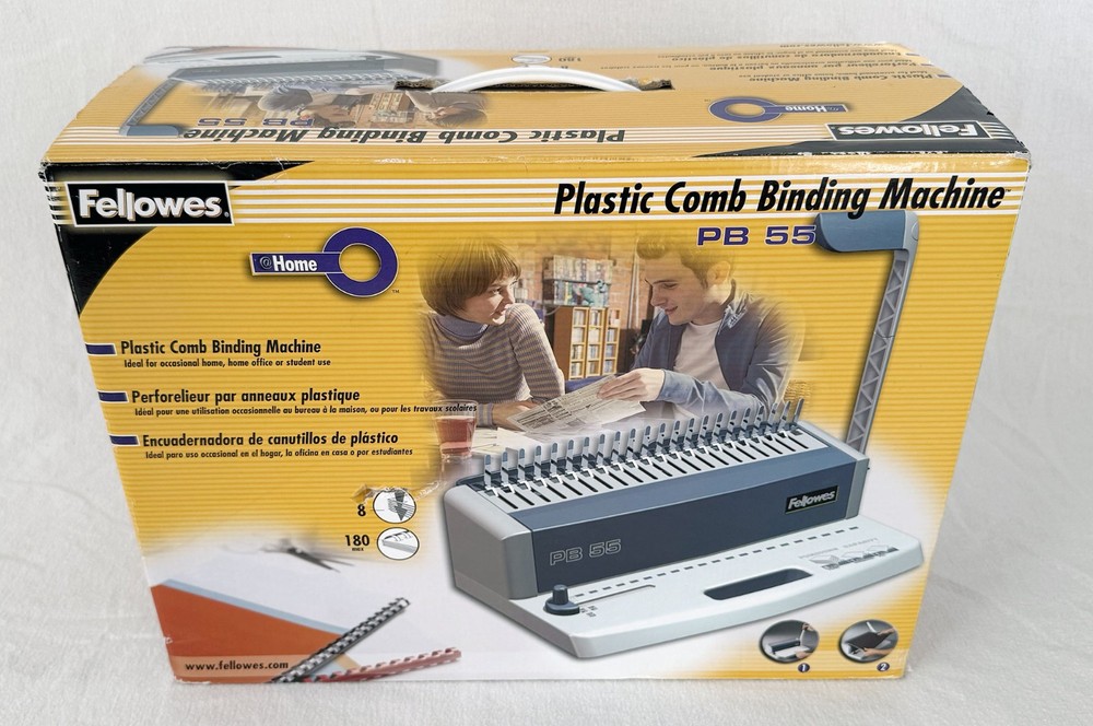 Fellowes Plastic Comb Binding Machine PB 55 - CRC52101 NEW