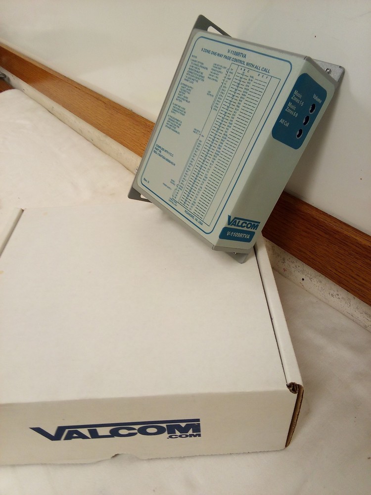 Valcom V-1109RTVA 9-Zone Page Control Intercom - Pre-owned