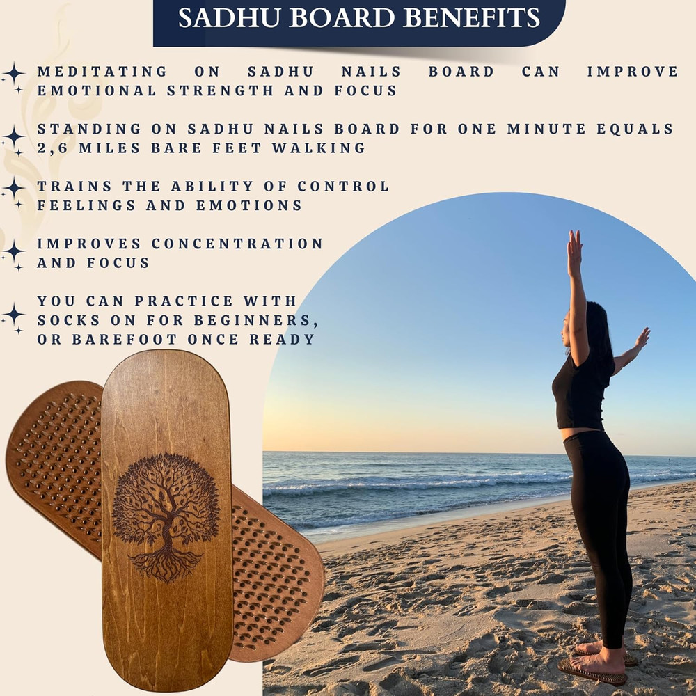 Sadhu Board by , Specially Crafted Aluminum Nails, Light, Compact, Nails Board,