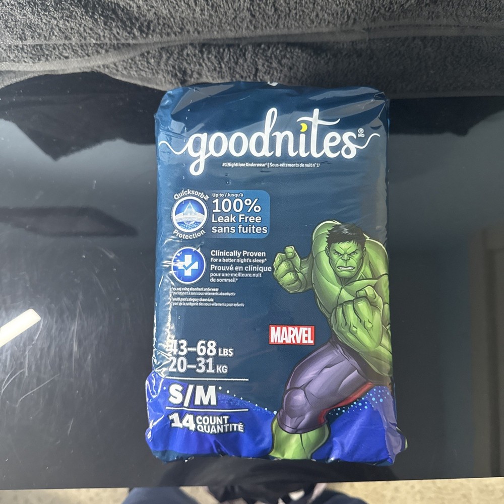 GoodNites Marvel Boys Absorbent Underwear Small/Medium 14 Count Training Pants
