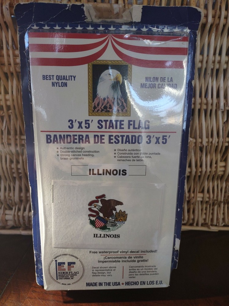 3' X 5' State Flag Illinois