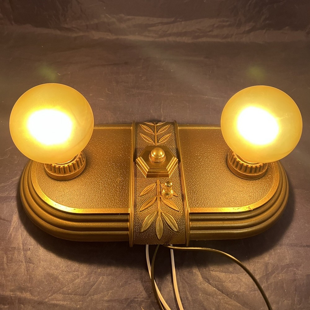 Rewired PAIR Two Socket light Fixtures beautiful Finish 145B